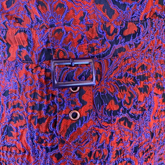 OPENING CEREMONY William Printed Buckle Mini Dress - size 8 - Picture 5 of 11